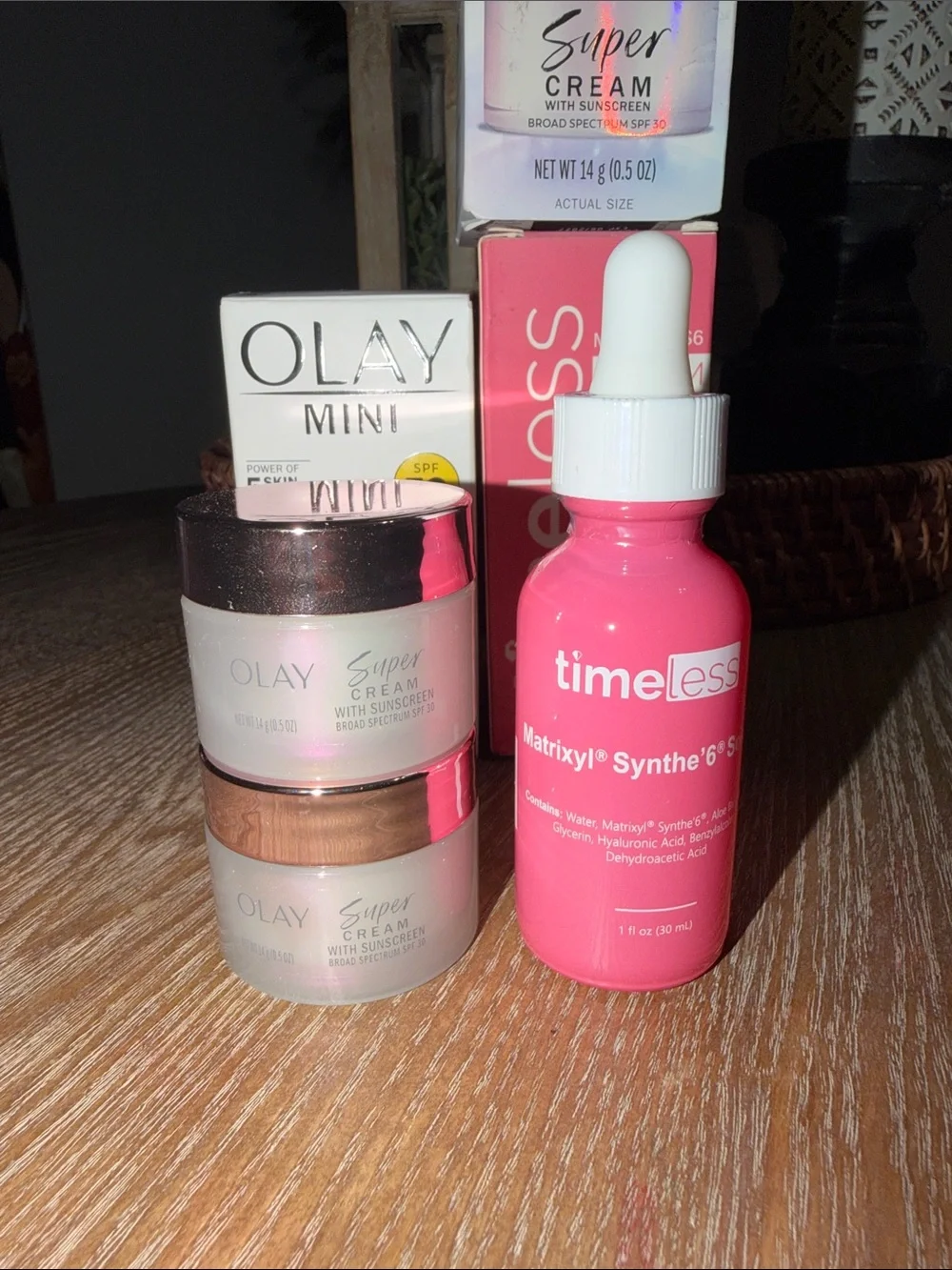 Skincare Bundle- Olay Super Cream & Timeless Matrixyl Serum FULL FACE CARE RV$67